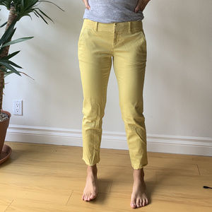 LAST CHANCE Loft Marisa 0P Yellow Crop Pant